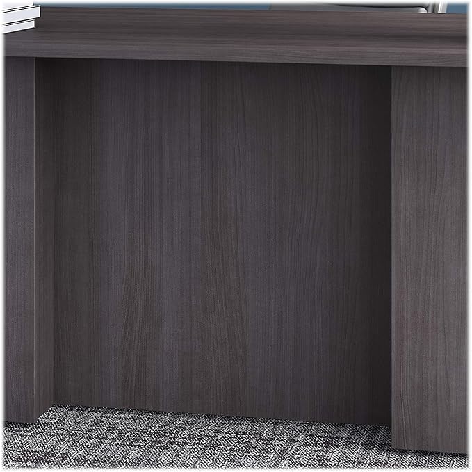 Bush Business Furniture Office 500 U Shaped Executive Desk with Drawers and Hutch, 72W, Storm Gray
