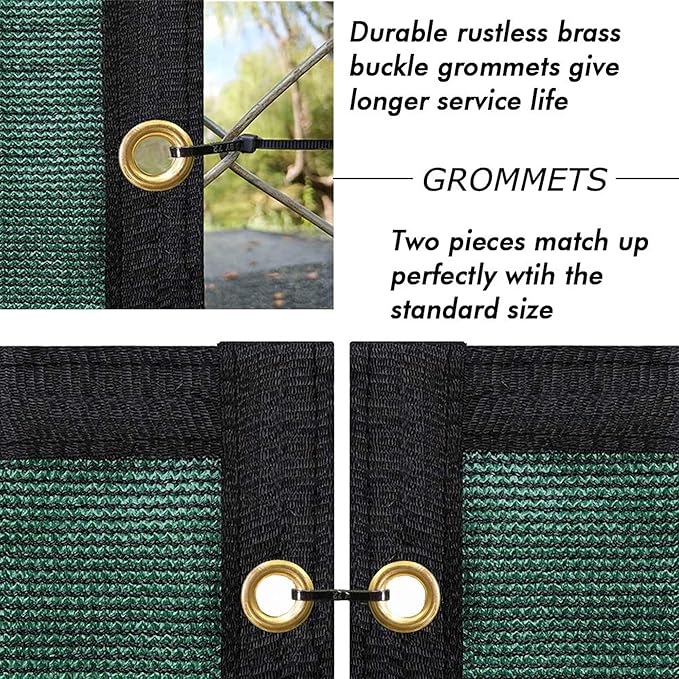 UPGRADE Privacy Fence Screen 5'x100' Dark Green Outdoor 90% Visibility Blockage 170 GSM Mesh Shade Cover Panels for Backyard,Balcony,Home Decoration with Zip Ties,Customized Avaliable
