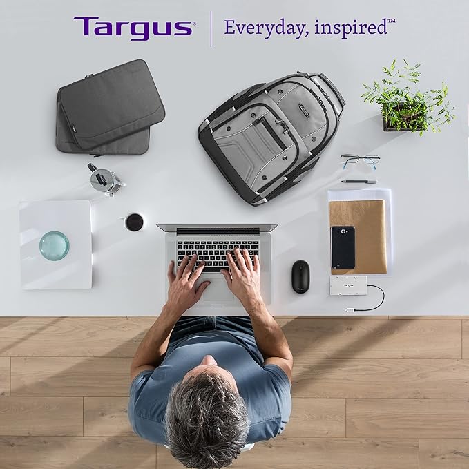 Targus Ergonomic Foldable Bluetooth Keyboard – Pocket-Sized, Split Ergonomic Design, Multi-Device Wireless Keyboard with DefenseGuard Protection - PKF00302US