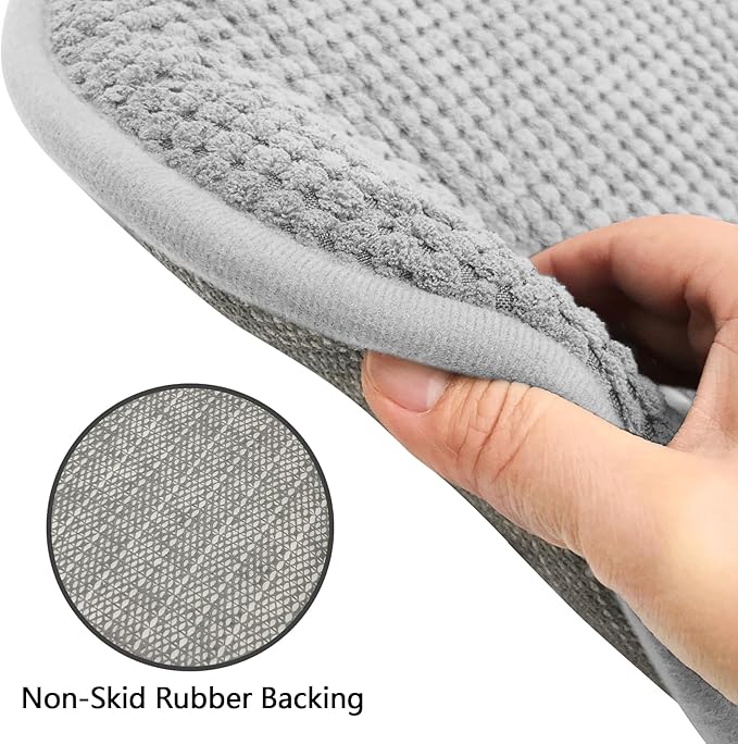 Silver Grey Foam Seat Cushions Kitchen Chairs Pads for Dining Chairs Non Slip Patio Seat Cushions Set of 4 Washable U Shaped Soft Thick Large Metal Wooden Chair Cushions,17" x 15"
