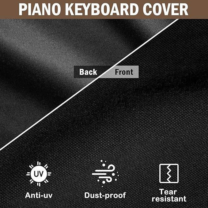 Piano Keyboard Dust Cover 61 Keys, Digital Electronic Piano Keyboard Covers, Thickening Full Covering Soft and Premium Surface, Essential Accessories to Protect Your Music Piano