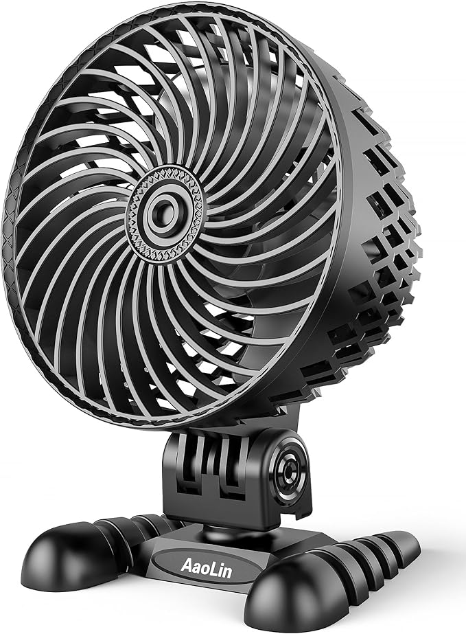 AaoLin USB Desk Fan, Table Fan with CVT Variable Speeds, Quiet Portable, Desktop Mini Personal Fan for Room, Home, Office, Black