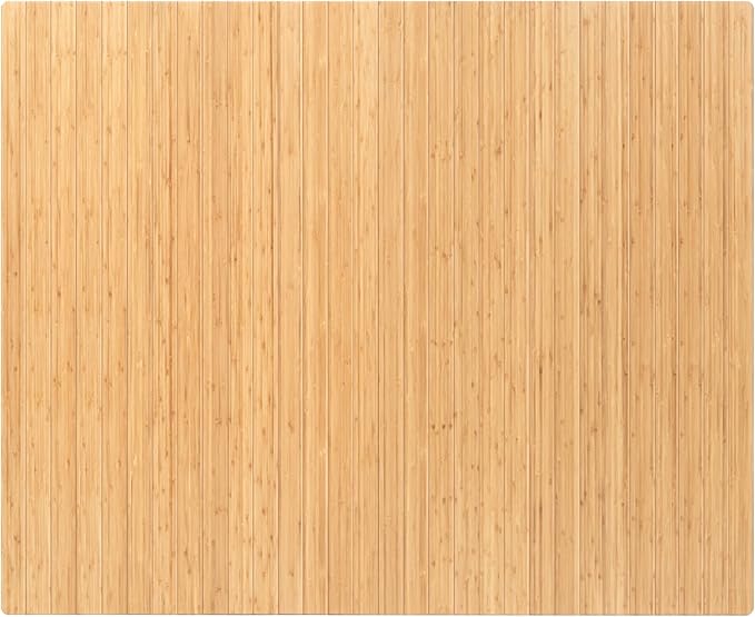 Anji Mountain Office Chairmat Thickest & Sturdy Bamboo Chairmats Highly Premium Quality Anti-Slip Heavy Duty for Multi-Purpose Hardwood Floor Office & Home Floor Protector Office Chair mat-5mm Thick
