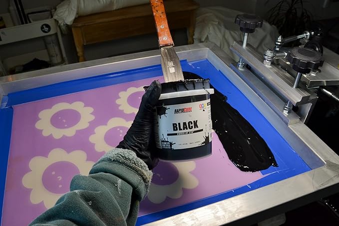 Screen Printing Fabric Ink Black (Pint - 16 oz.) - Plastisol Ink for Screen Printing, Fast Curing Fabric Paint - Screen Print Direct®, USA Made
