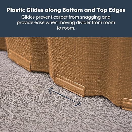 Angeles, Quiet Divider with Sound Sponge 48" x 6' Wall in Natural Tan, Free-Standing Classroom Partition for Enhanced Classroom Productivity and Noise Reduction, Lightweight, Portable, 1 Panel