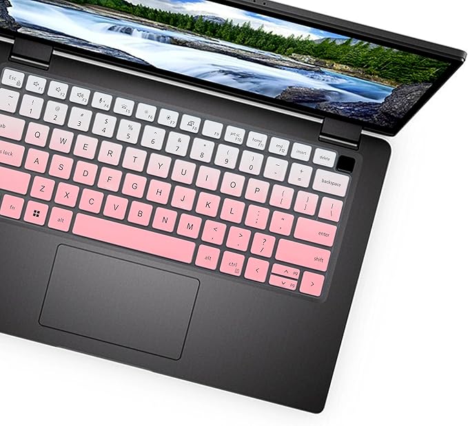 Keyboard Cover for Dell Latitude 3440 5420 5430 5431 5440 5450 7410 7420 7430 7440 7450 9420 9430 14", Dell Latitude 7520 9510 9520 15.6" Laptop, Dell Latitude 14 Keyboard Protector Cover (OmbrePink)