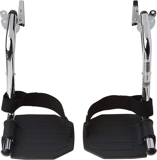 Drive Medical STDSF-TF Swing Away Footrests, Black
