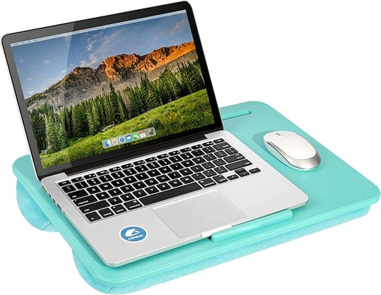 LAPGEAR Original Lap Desk – Fits Up to 17” Laptops – Aqua Sky – Style No. 45159