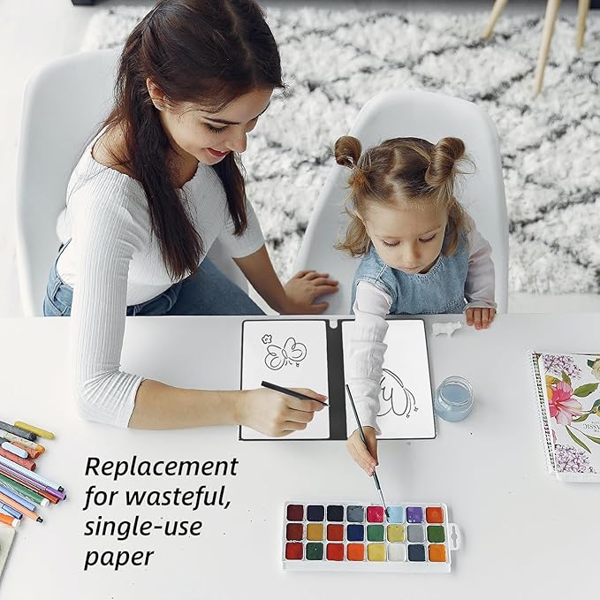 Reusable A5 Dry Erase Notebook Include a Wipeable Pen and Rag,9.4x6.5 Inch Erasable Notebook Whiteboard Notebook,Wipeable Notebook PU Hardcover for Office and Taking Notes(Pink)