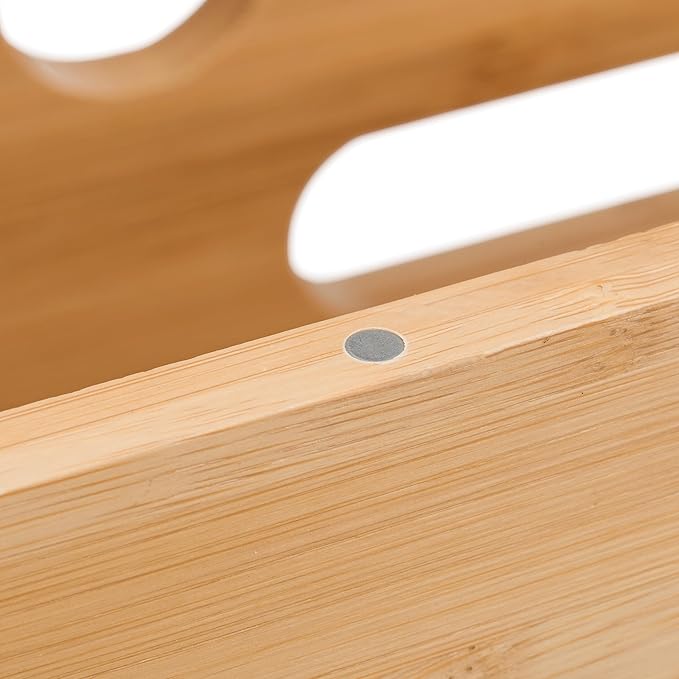 Relaxdays Cable Box for 2 Power Strips, Bamboo, H x W x D: 15.5 x 42 x 16 cm, Hide Cables, Socket Box, Natural