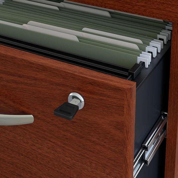 Bush Business Furniture Series C 60W Desk/Credenza Shell with 2-Drawer Mobile Pedestal
