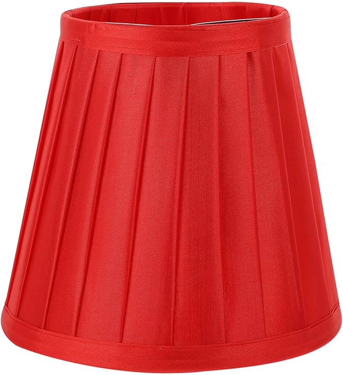 Hemobllo Simple Lampshade Large Red Fabric Lampshade for Table Bedside and Floor Lamps