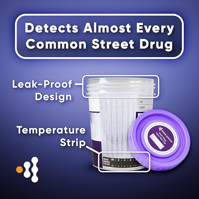 Prime Screen 12 Panel Urine Cup (THC 50, AMP,BAR,BUP,BZO,COC,mAMP,MDMA,MOP,MTD,OXY,PCP) C-Cup, CDOA-6125 (25)