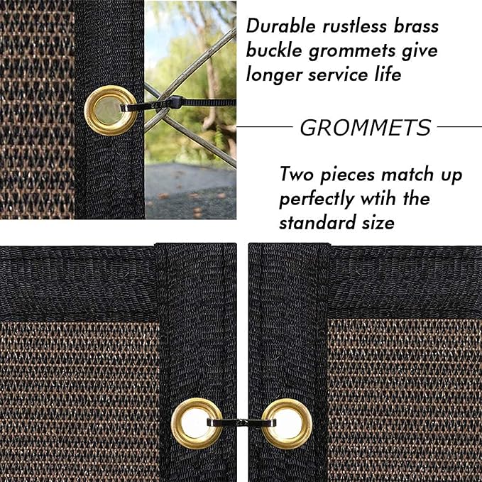 UPGRADE Privacy Fence Screen 5'x20' Brown Outdoor 90% Visibility Blockage 170 GSM Mesh Shade Cover Panels for Backyard,Balcony,Home Decoration with Zip Ties,Customized Avaliable