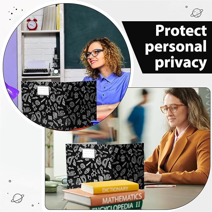 Sabary 24 Pack Privacy Folders for Students Desk Dividers Testing Dividers Standard School Privacy Coated Cardboard for Classroom Teacher Supplies Keep Eyes from Roving(Study,Black)