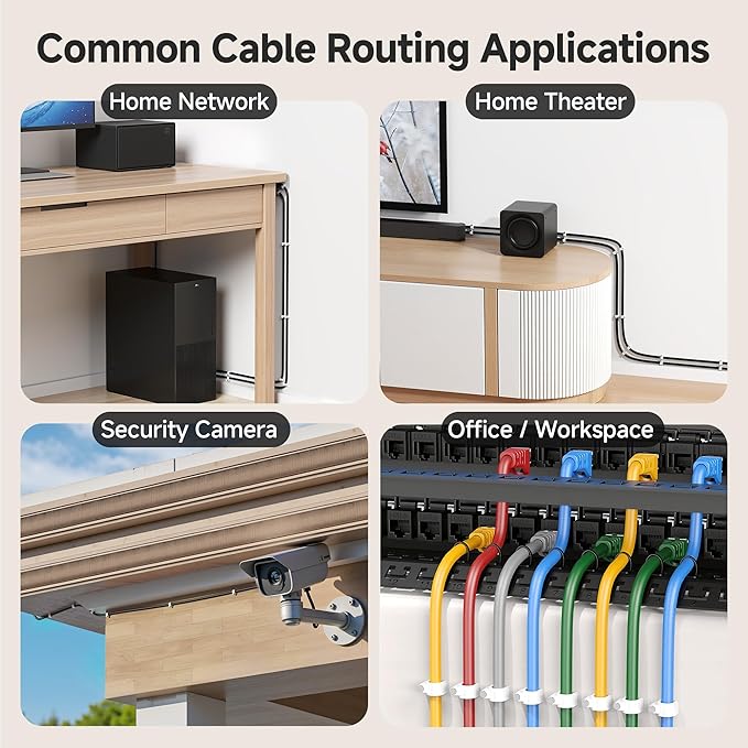 Cable Matters 200-Pack Nail-in Cable Clips Cord Organizer, 7mm / 0.27 inches, Ethernet Cable Wall Clip, Wire Wall Clips, White