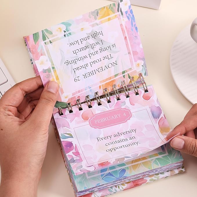 365 Bright Every Day Daily Flip Calendar with Inspirational Quotes - Motivational Perpetual Calendar Desk Office Home Decor for Women, Gifts Desk Accessories for Girls Positive Affirmations