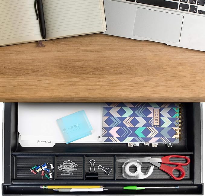 Mount-It! Large Under Desk Pencil Drawer | 21.25” W, Ball Bearing Slide-Out Organizer for Office Supplies, Paper & Pencils | Fits Desks Over 1” Thick, Adjustable Extension 16.25”–28”