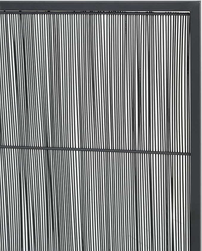 Christopher Knight Home Suho 1-Panel Iron Fireplace Screen with Vertical Bar Pattern, Durable Fire Spark Guard, Rectangular Fire Place Gate Protector for Living Room, 39" x 30", Black