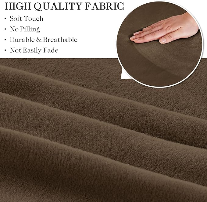 NICEEC Criss Cross Chair Cover Armless Office Dorm Desk Chair Covers Vanity Chair Covers Computer Mid Back Wide Seat Chair Without Arms Protector Spandex Stretch Slipcover Brown(No Chair Only Cover)