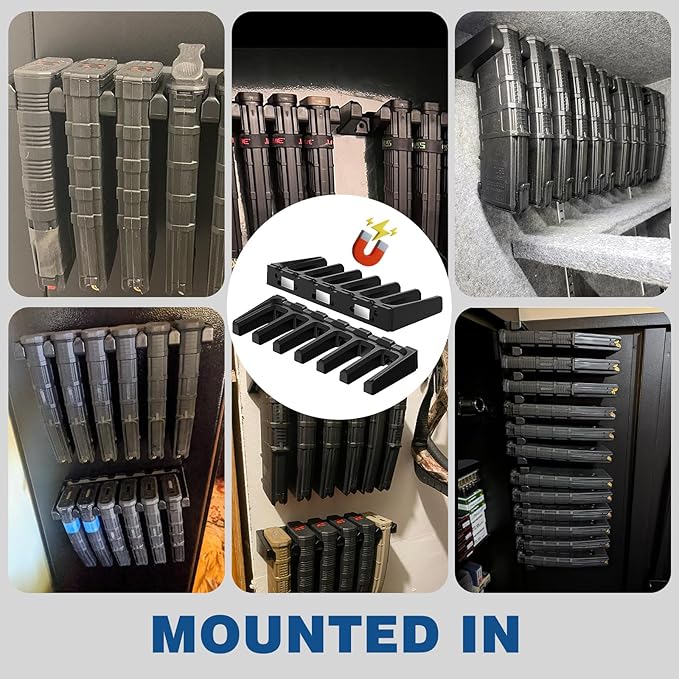 Aoanoko PMAG Rack Wall Mount,Mag Holder|AR Magazine Hodler|Wall Mount Display Mag Storage,Home Magazine Storage Rack,Mag Rack for Gun Safe,Locker,Cabinet,Wall