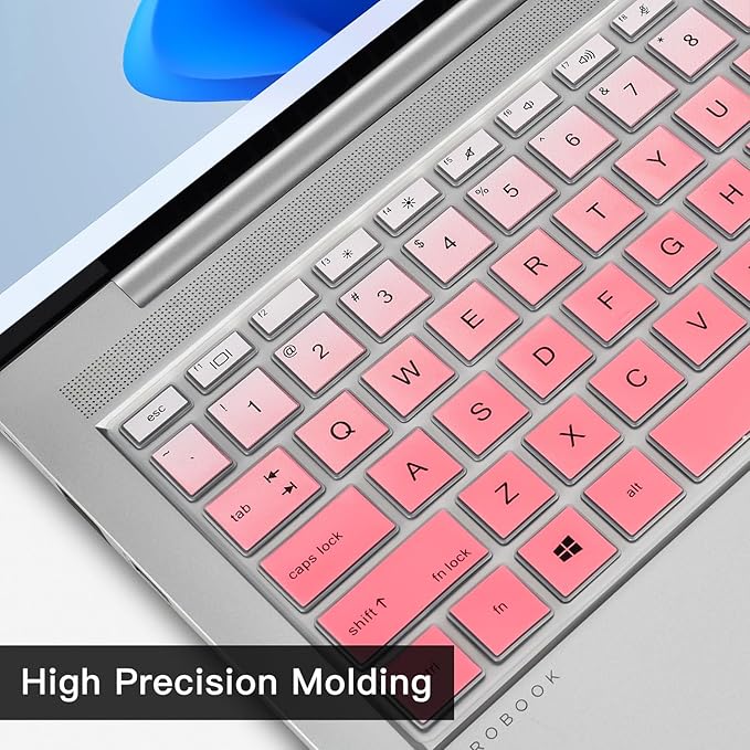 CaseBuy Keyboard Cover for HP Probook 440 445 G8 G9 G10 14 inch 2023 2022, HP Probook 640 G7 G8 14" Laptop Protector Skin(Not Fit Probook 440 445 G5 G6 G7 G11) -Ombre Pink