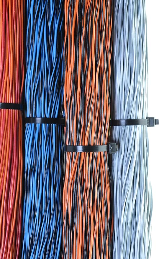 GTSE 14 Inch Black Zip Ties, 100 Pack, 50lb Strength, UV Resistant Long Nylon Cable Ties, Self-Locking 14" Tie Wraps