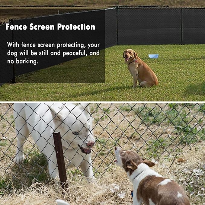 UPGRADE Privacy Fence Screen 4'x42' Black Outdoor 90% Visibility Blockage 170 GSM Mesh Shade Cover Panels for Backyard,Balcony,Home Decoration with Zip Ties,Customized Avaliable