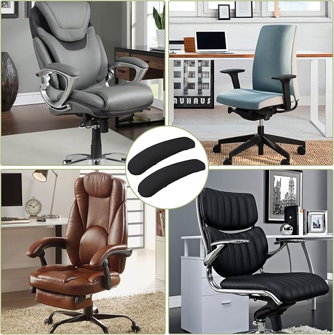 Vin Beauty Office Chair Armrest Covers, 2Pcs Office Removable Arm Rest Covering, Elastic Chair Armrest Covers, Office Seat Hand Rest Protector, Arm Covers Protectors for Office Chair(Black)