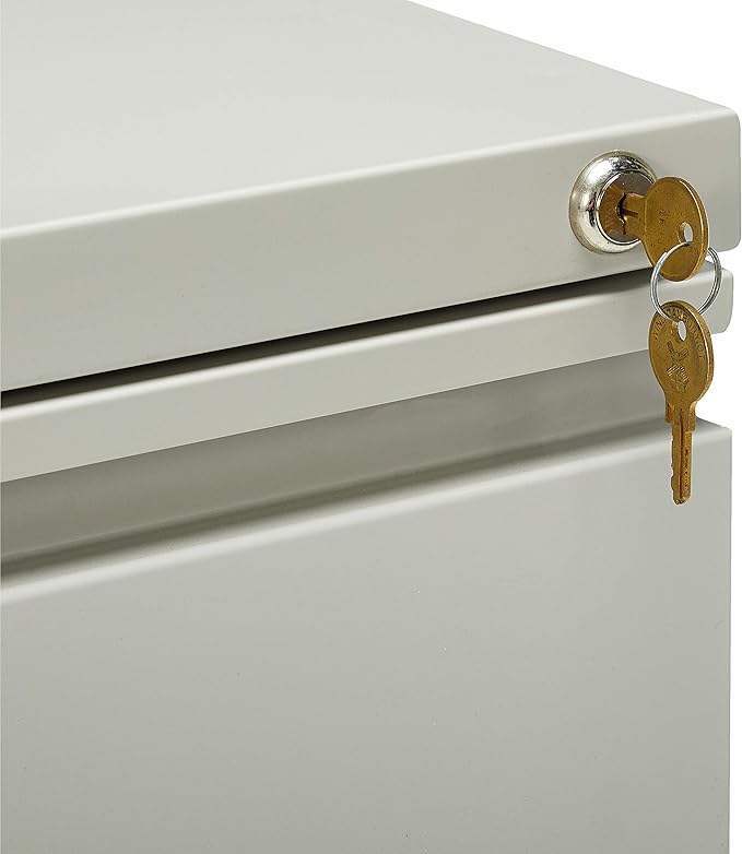 Lorell LLR49531 Mobile File Pedestal, Light Gray