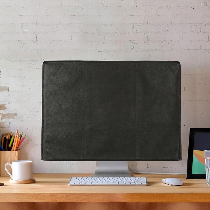 kwmobile Monitor Cover Compatible with 31-32" Monitor - Dust Cover Computer Screen Protector - Dark Grey