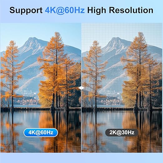 USB C HDMI KVM Switch 1 Monitors 2 Computers,4K@60Hz KVM Switch 2 Port for 1 Laptop 1 Desktop Share 1 Monitor Keyboard Mouse Printer and 100W PD Charging for Laptop,Wired Remote 2 USB Cable Included