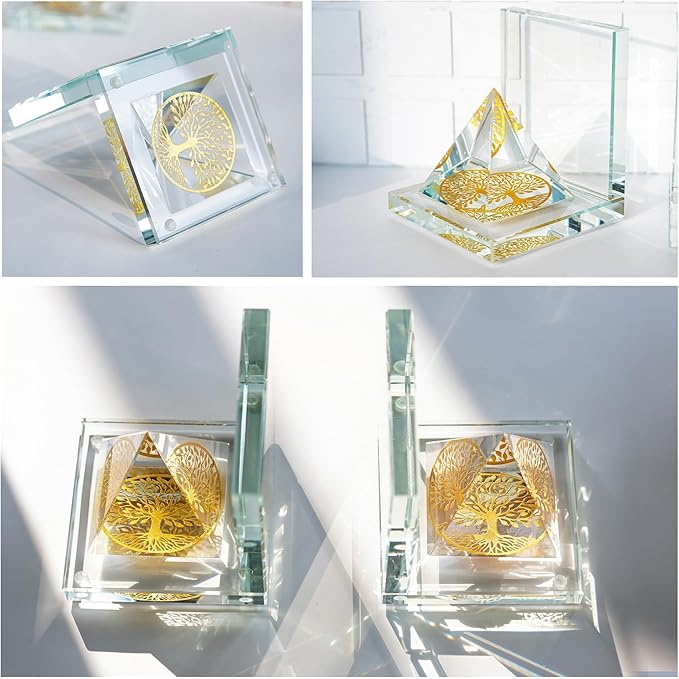 Crystal Bookends for Shelves 1 Pair, Glass Decorative Book Ends for Heavy Books, Non-Skid Book Stopper for Home Office School Supplies