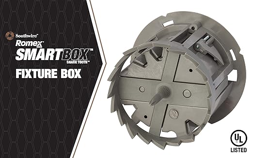 Southwire -MSBST250 Fixture and Ceiling Electrical Box Smart Box Shark Tooth with Hole Saw