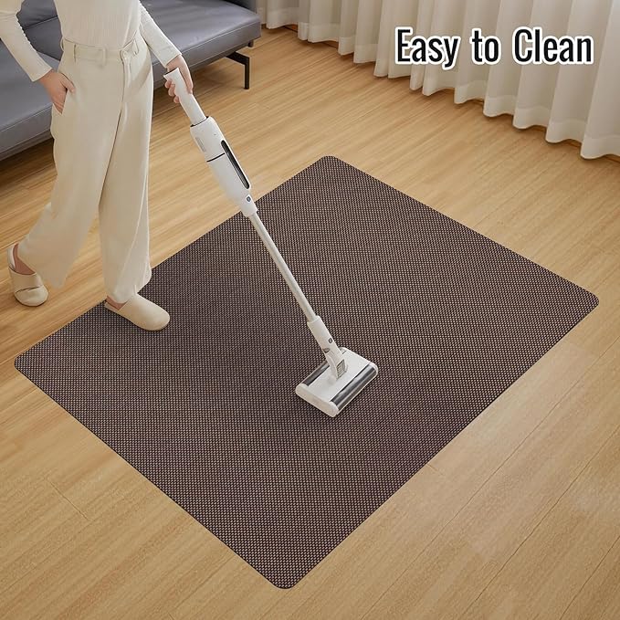 Office Chair Mat for Hard Floors,36"x55" Anti-Slip Waterproof Hardwood Floor Chair Mat,Heavy Duty Floor Protector Rolling Chairs for Home Office(Coffee)