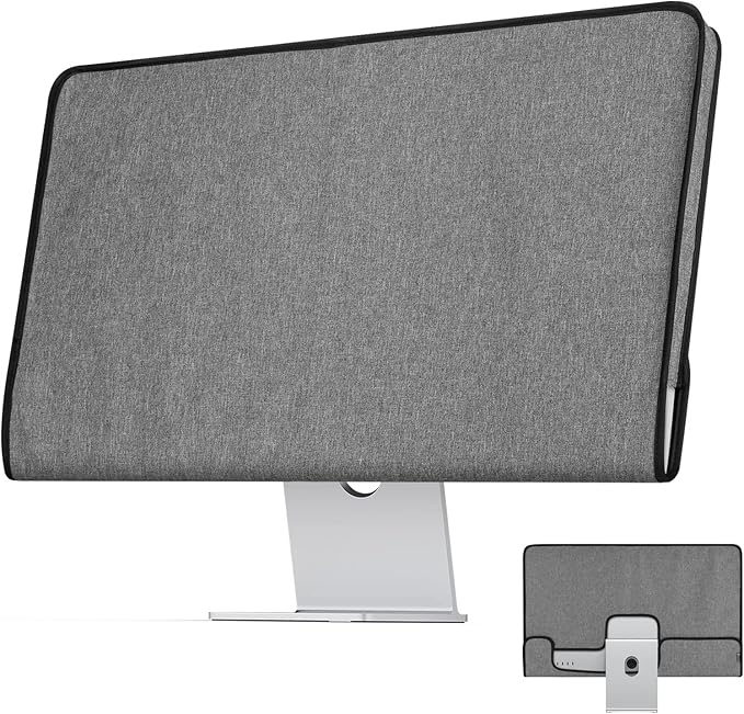 Monitor Cover Compatible with Apple Studio Display 27 Inch - Monitor Dust Cover Case Screen Protective Sleeve for Studio Display XDR 2026, Gray