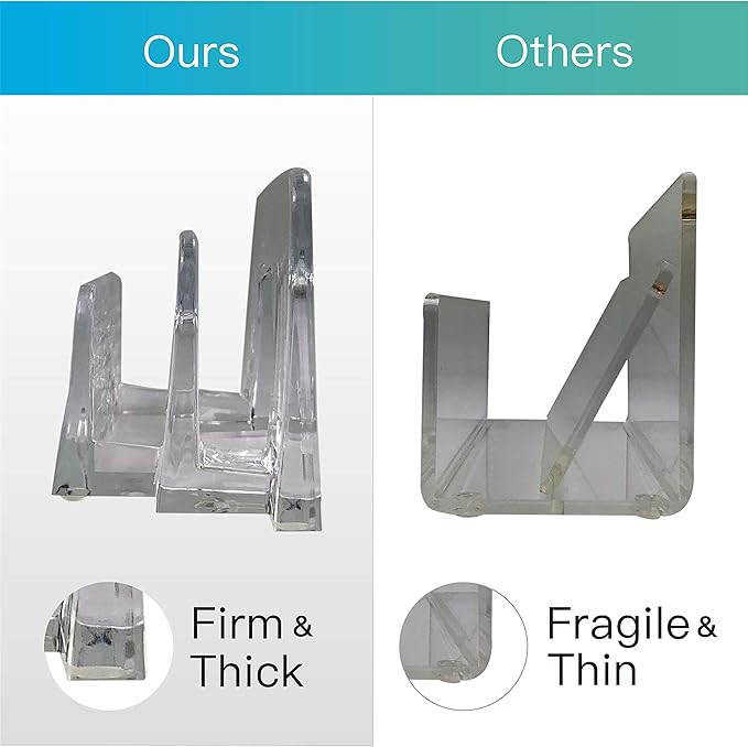 Acrylic Letter Sorter Little File Folder Sorter (2 Pack) for Paper, Letter, Envelope, Office File Organizer, Office Supplies, Desk Accessories - Clear
