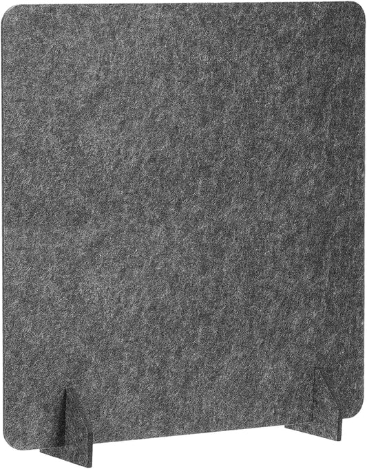 PATIKIL Desk Dividers 24" x 24", 1 Pack Desk Privacy Panel Freestanding Noise Reducing Partition Acoustic Panel with 2Pcs Support Feet for Testing Office Home Library, Dark Gray Style A