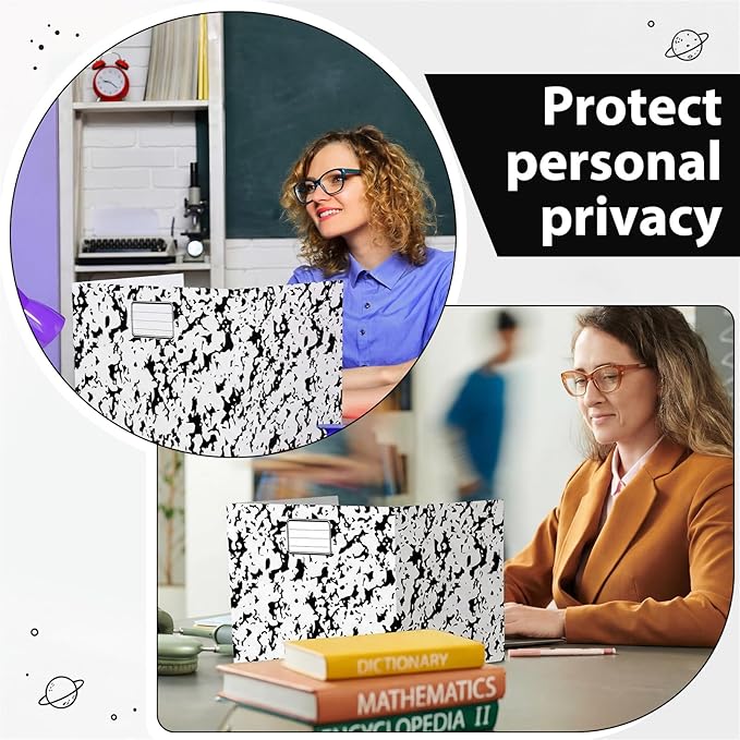 Sabary 24 Pack Privacy Folders for Students Desk Dividers Testing Dividers Standard School Privacy Coated Cardboard for Classroom Teacher Supplies Keep Eyes from Roving(Marble,White)