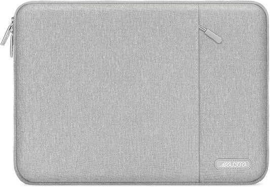 MOSISO Laptop Case 13.3 inch, 13-13.3 inch Laptop Sleeve Compatible with MacBook Air/Pro 13/Pro 14 M5 M4 M3 M2 M1, HP Dell ASUS Lenovo,Polyester Vertical Computer Sleeve Bag with Pocket, Gray