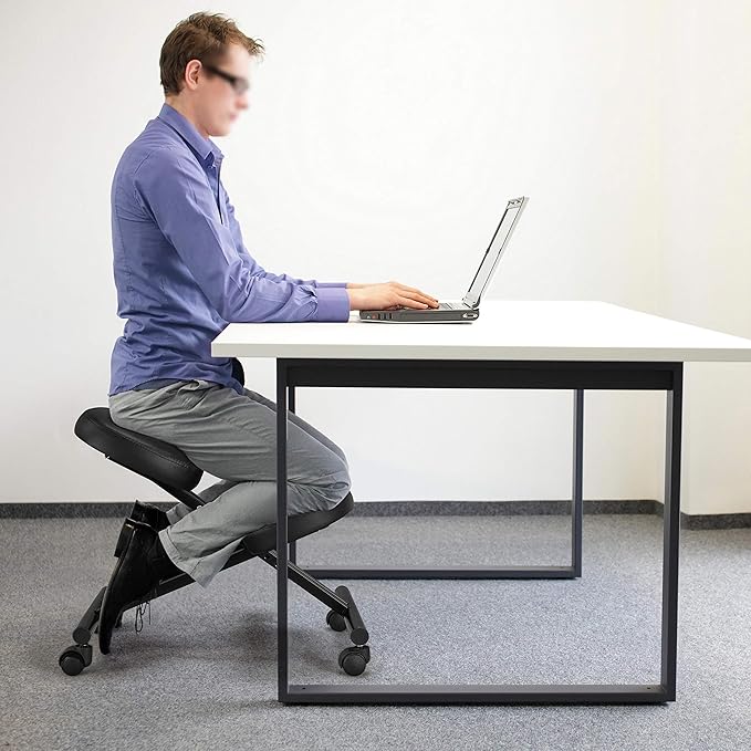 Topeakmart Ergonomic Kneeling Chair Improve Posture & Neck Pain Home Office Desk Chairs Flexible Seating Rolling Adjustable Stool