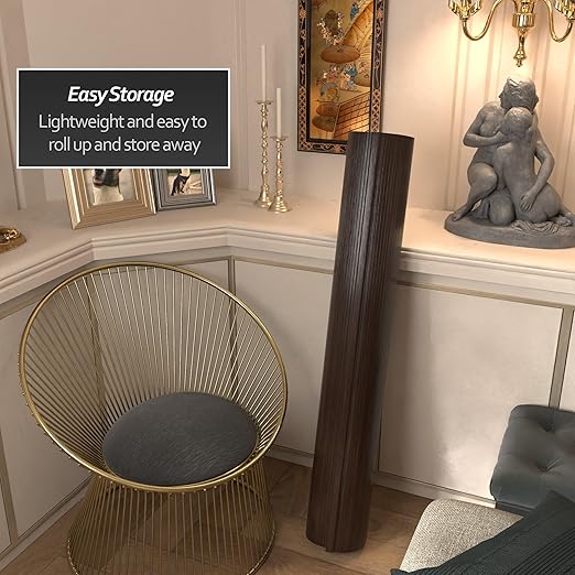 Red Lantern 4 ft. Short Bamboo Wave Screen - Dark Mocha
