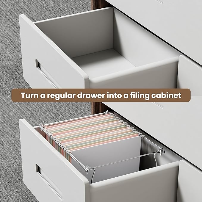 SUNEE Hanging File Folder Frame, Letter Size Files Holder Bars,17.5 Inches, Set of 2