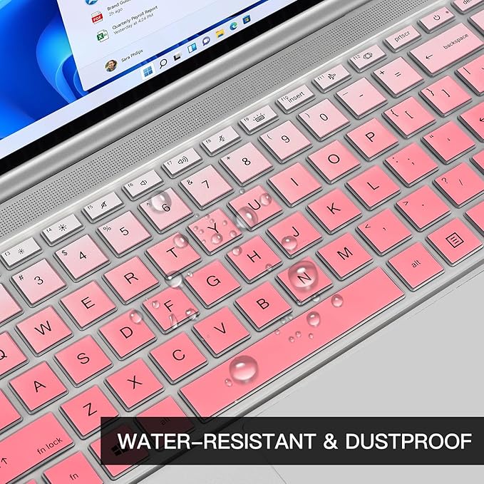 CaseBuy Keyboard Cover for HP Probook 440 445 G8 G9 G10 14 inch 2023 2022, HP Probook 640 G7 G8 14" Laptop Protector Skin(Not Fit Probook 440 445 G5 G6 G7 G11) -Ombre Pink
