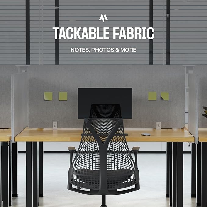 Universal Desk Privacy Panel – Heavy-Duty Desk Divider & Office Partition - Privacy Screen for Workspaces & Cubicles (2-Pack, 55" x 24")