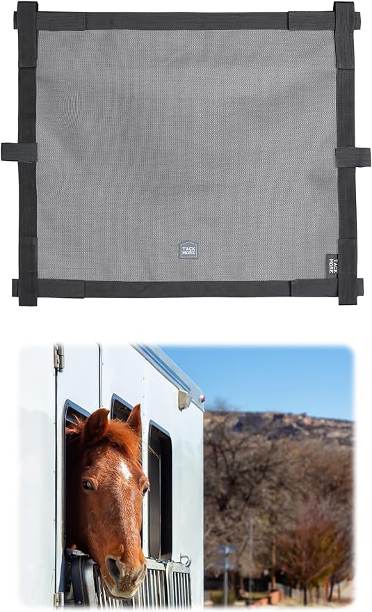 Tackmore Horse Trailer Window Screen Mesh Trailer Safety Bar Window Screen with Mesh Hole Trailer Bar Window Accessories 26 * 35 inch