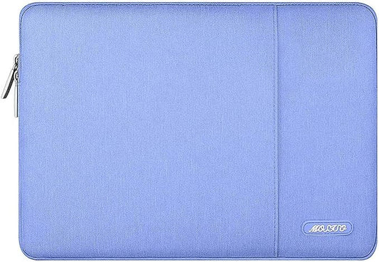 MOSISO Laptop Case 13.3 inch, 13-13.3 inch Laptop Sleeve Compatible with MacBook Air/Pro 13/Pro 14 M5 M4 M3 M2 M1, HP Dell ASUS Lenovo,Polyester Vertical Computer Sleeve Bag with Pocket, Slate Blue