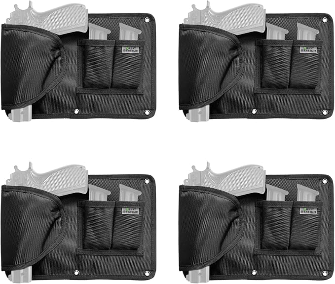 Pistol Holder Magazine Pouch for Gun Safe Organizer,Reinforced Pistol Holster Magazine Holders Combination for Gun Cabinet Gun Safe Accessories Storage