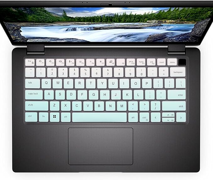 Keyboard Cover for Dell Latitude 5450 5440 5431 5430 5420 14"/14 inch Dell Latitude 7450 7440 7430 7420 7410, Dell Latitude 7520 15.6"/Dell Latitude 9000 9420 9430 9510 9520 Keyboard Skin-MintGreen