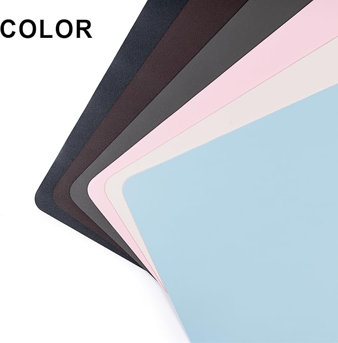 Leather Desk Pad Protector,Non-Slip Desk Pad,on-Slip PU Leather Large Mouse Pad,Easy Clean Desk Protecor Mat,Writing Pad for Office Work/Home/Decor(Blue, 31.5" x 15.7")